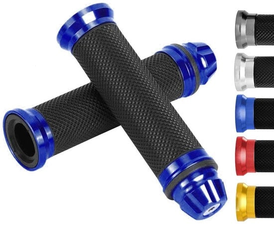 Manubri di Guida per Motocicletta - Materiale CNC Alluminio - Gomma Antiscivolo - Impugnatura Comoda - Facile da Installare - Disponibile in 6 Colori - Maniglie di Guida