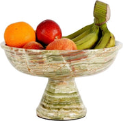Scatola per frutta in marmo verde onice 12 "x 8" pollici - tavola da cucina manuale - contenitore decorativo per insalate e verdure per il piano di lavoro. Scatola per frutta.