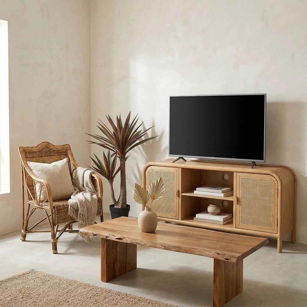 Tavolino da caffè in legno marrone 150x70x40h cm