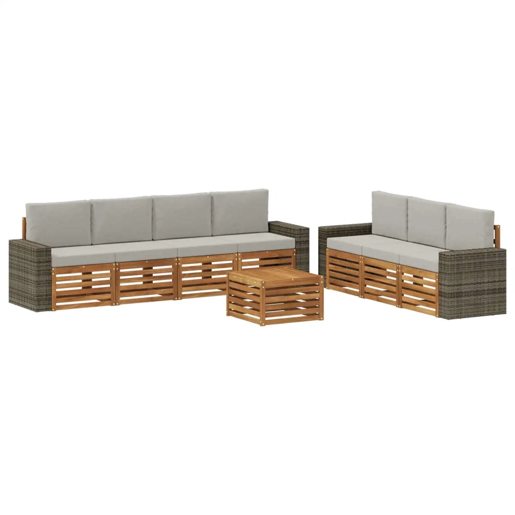 Set divani 8 pz Legno di Acacia Massello 3384127