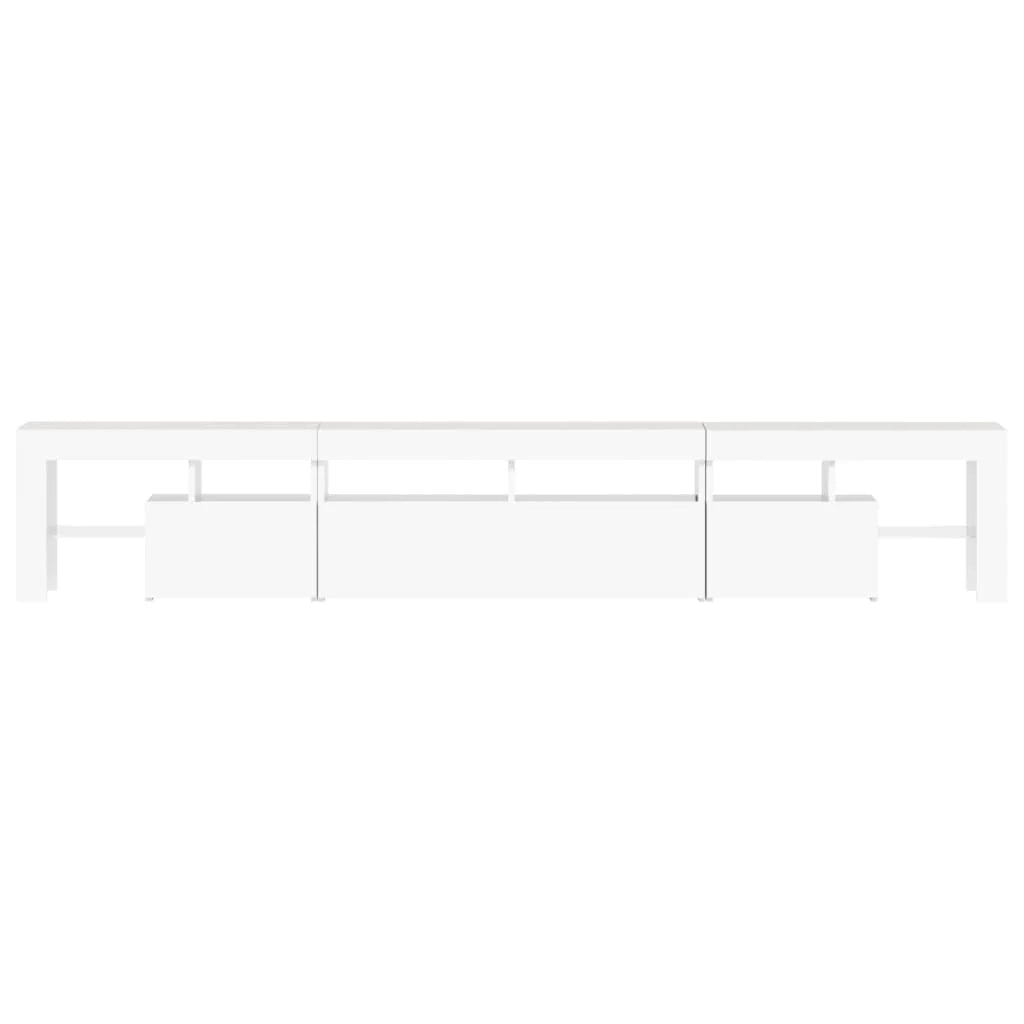 Mobile TV multimediale scaffale TV credenza mobile TV sala da pranzo soggiorno camera da letto con luci LED 230 x 36,5 x 40 cm bianco 02_0026560