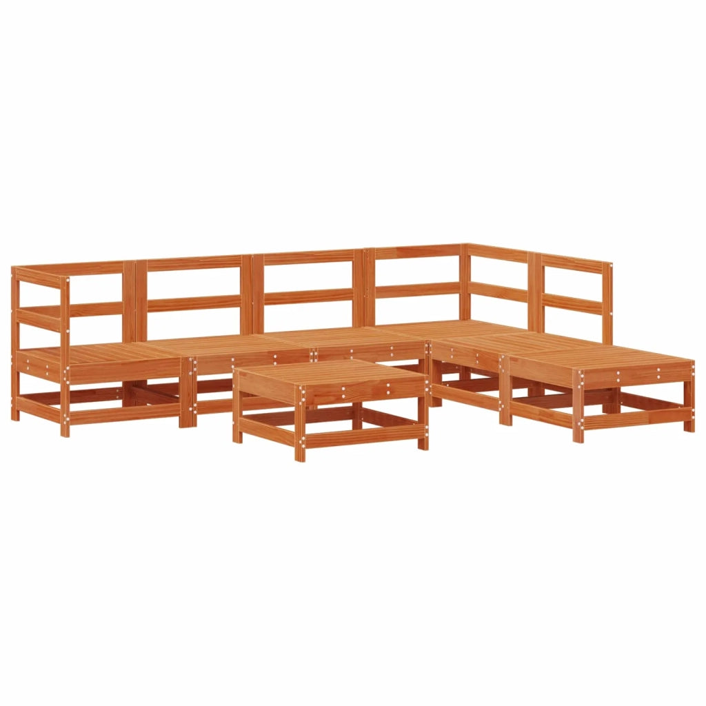 Set Lounge da Giardino 7 pcs Marrone Cerato