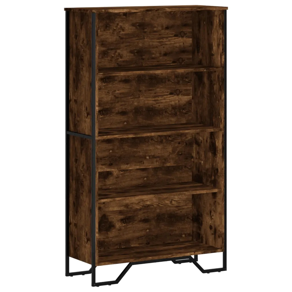 Libreria-Scaffale per Libri-Mobile di Stoccaggio Rovere Fumo 80x31x137,5 cm in Truciolato