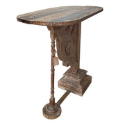 Mobile da ingresso artigianale in legno marrone 91x51x95h cm