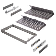 Cassetto portascarpe per armadi e cabine armadio Quartz, 440 (M60), Acciaio, Titanio