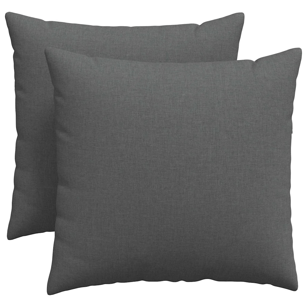 Cuscini da Divano 2 pcs Grigio scuro 50 x 50 cm Tessuto