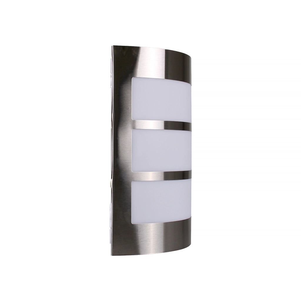 APPLIQUE PER ESTERNO E27 SEMICILINDRICA IN ACCIAIO E PVC - LAMAPADA DA PARETE DESIGN MODERNO E RESISTENTE
