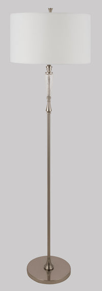 Lampada da terra Neoclassic in Metallo e Vetro Alicante Nickel