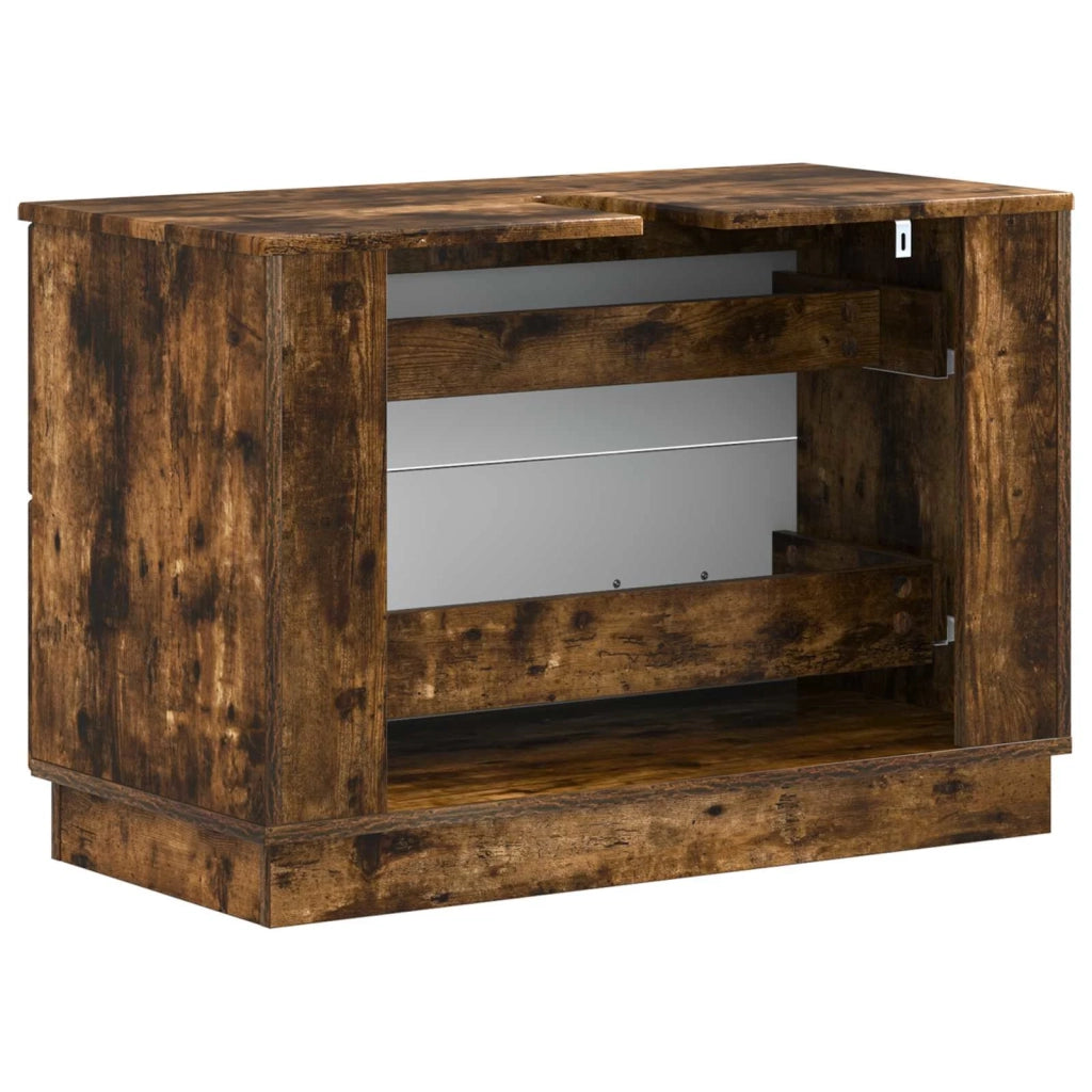 Armadio per Lavabo da Bagno HOORN Rovere Fumo 82 x 41 x 56 cm 897240