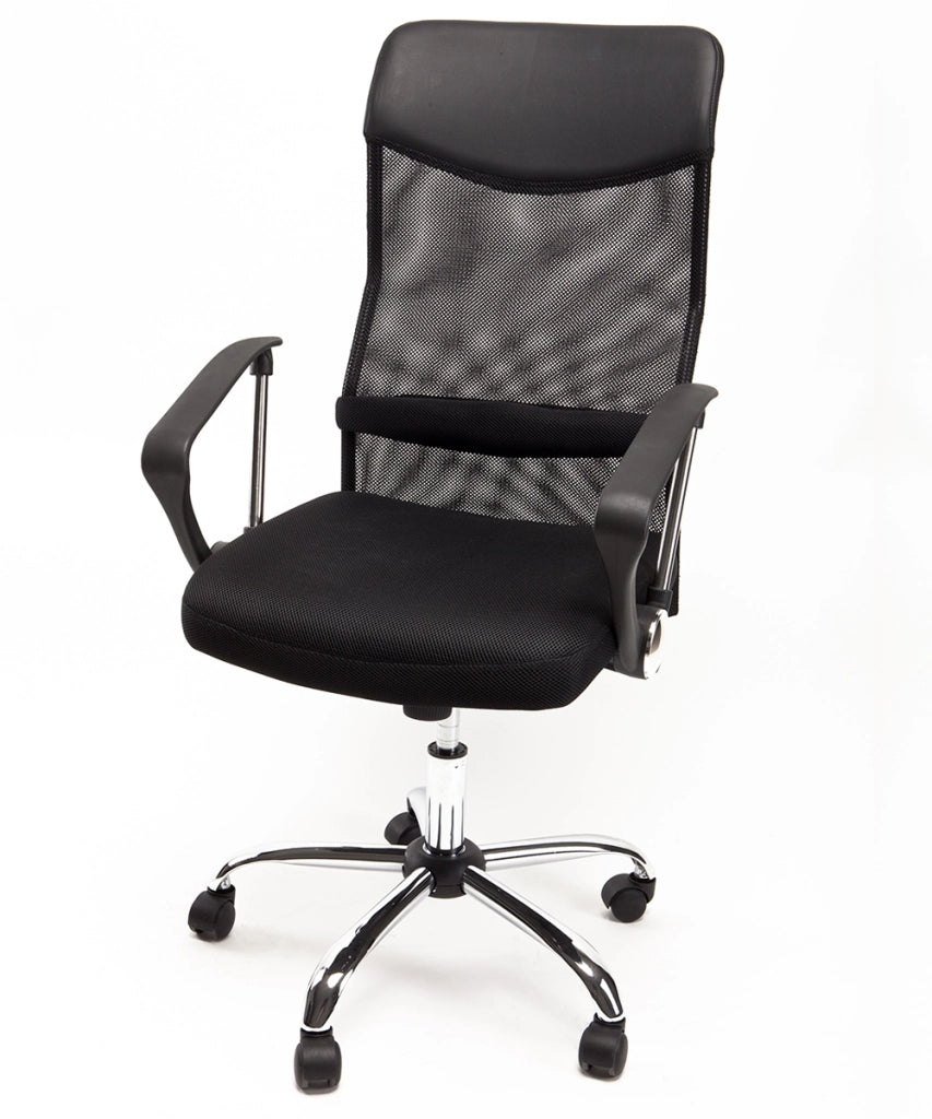 Poltrona ergonomica operativa da Ufficio in Mesh ed Ecopelle Modello Matrix
