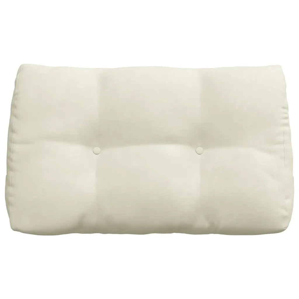 Cuscino per Schiena Crema 80 x 24 x 50 cm Velluto 42014438