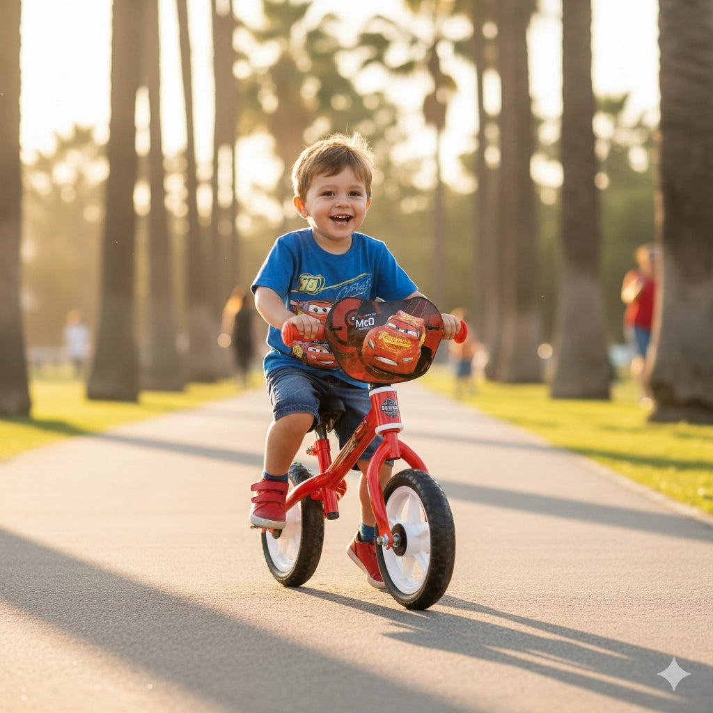 Bicicletta Pedagogica per Bambino Senza Pedali con Licenza Disney Cars