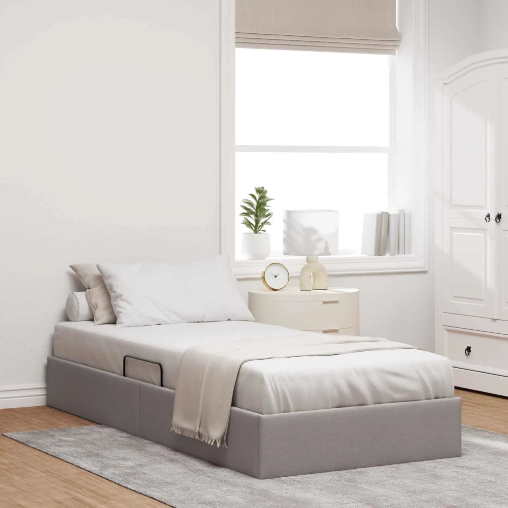 Letto ottomano con archiviazione Talpa 100 x 200 cm Tessuto 3442805