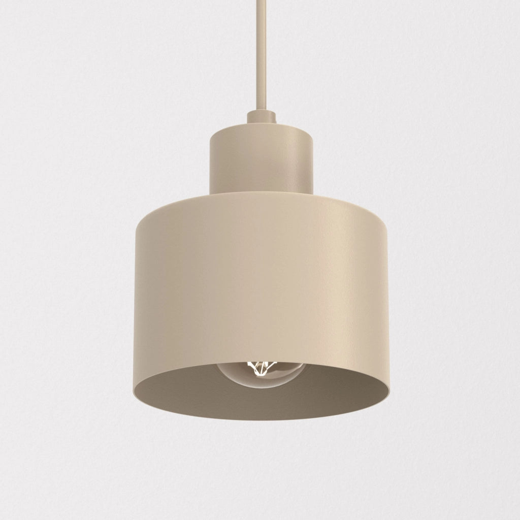 Lampada sospesa Parkla 1xE27 beige cilindrica Luminex