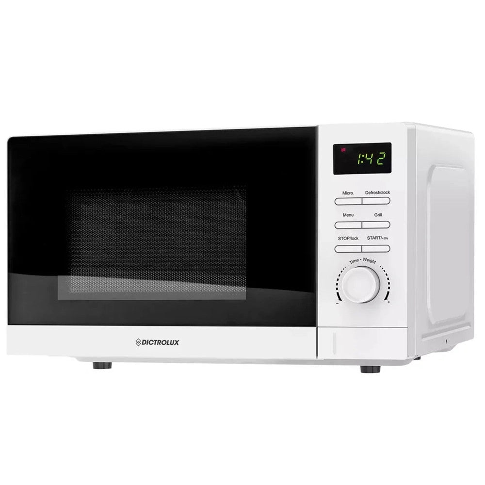 Trade Shop - Forno A Microonde Digitale Bianco 20lt 800w 5 Livelli Potenza 8 Programmi Blocco Bambini -