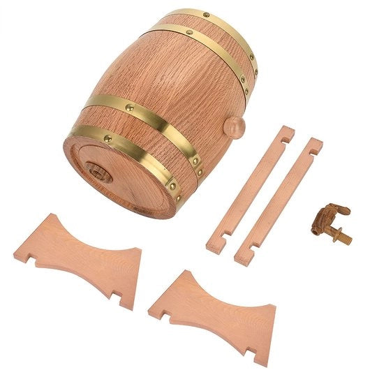 Vasca in legno di quercia da vino 5L - Manufatto a mano - Accessori per conservazione del vino - Ideale per birra e whisky - Perfetto per uso domestico