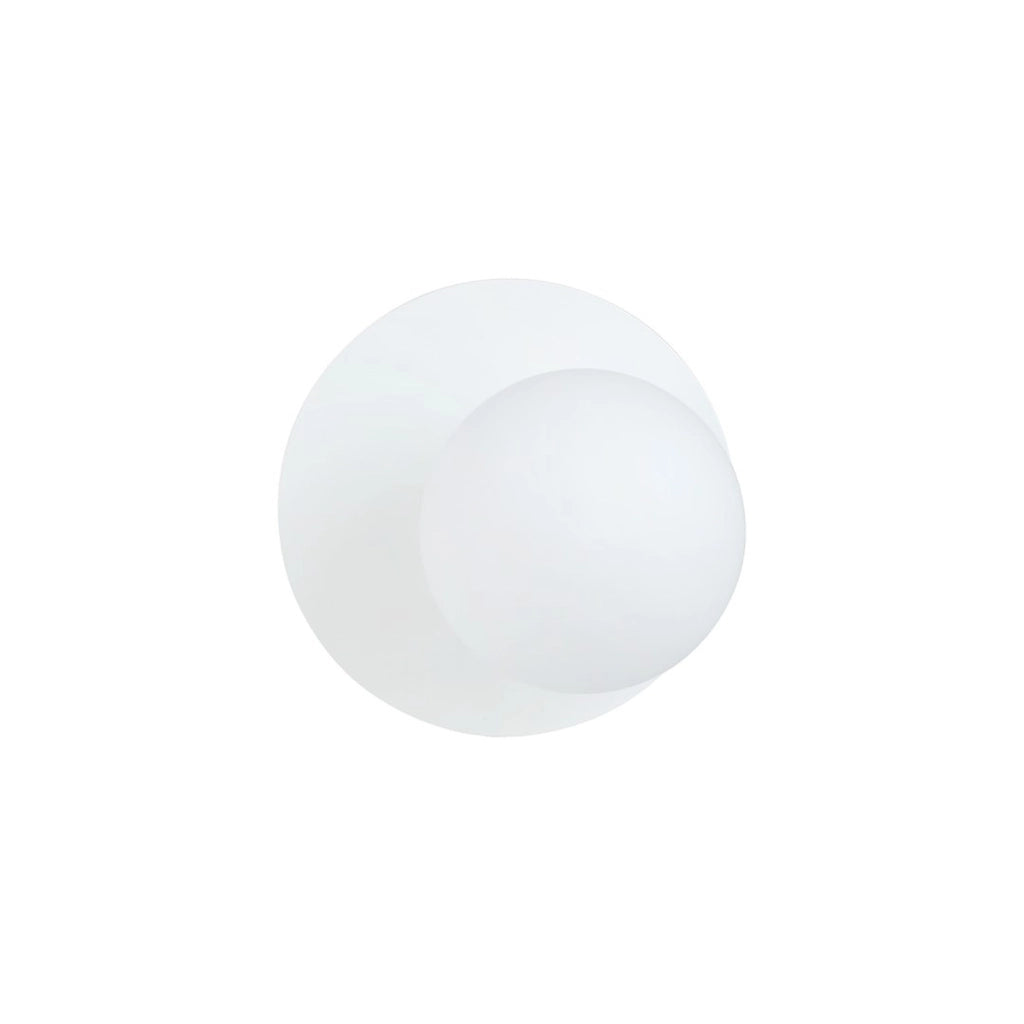Lampada a parete Oslo in acciaio bianco con diffusore opalino
