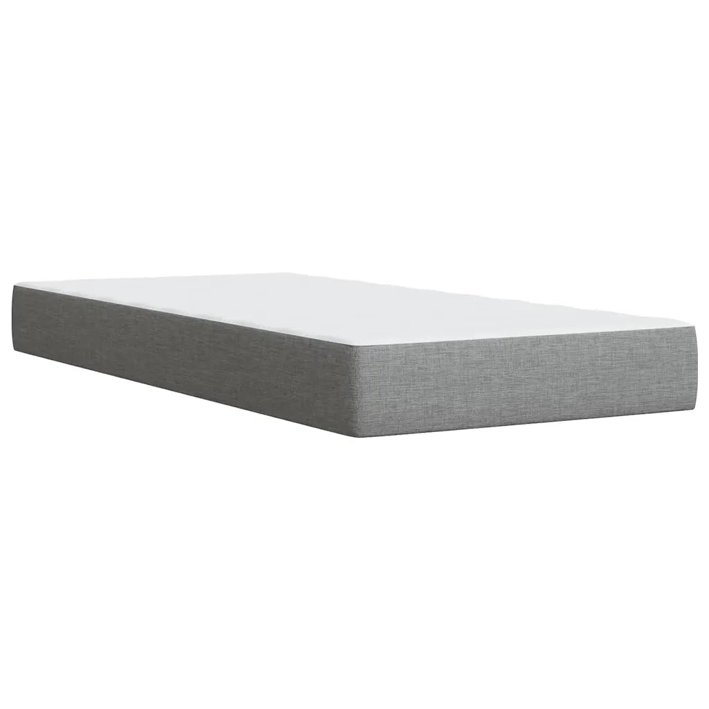 Giroletto a Molle con Materasso Grigio Chiaro100x200 cm Tessuto 3291981