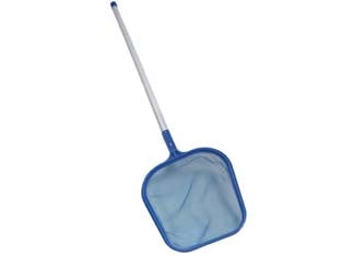 RETINO PIATTO DA SUPERFICIE IN PLASTICA CON MANICO PER PISCINA- - cm.30x33 in plastica - 2 pezzi AILANTO