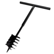 Trapano terra con maniglia 180 mm doppia spirale Acciaio Nero