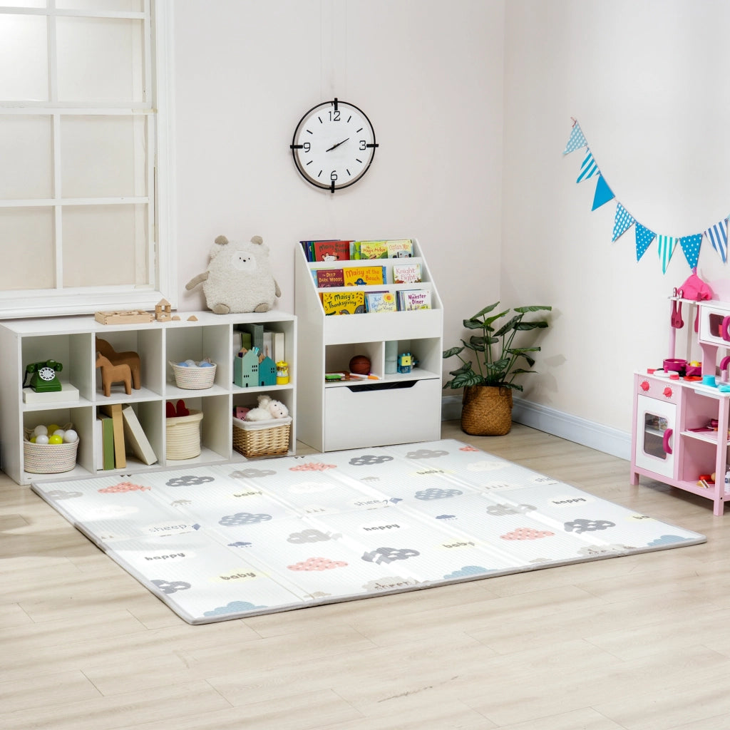 Tapis da gioco per bambini pieghevole reversibile ¨C zephmum ¨C 200x180x1.5 cm multicolore