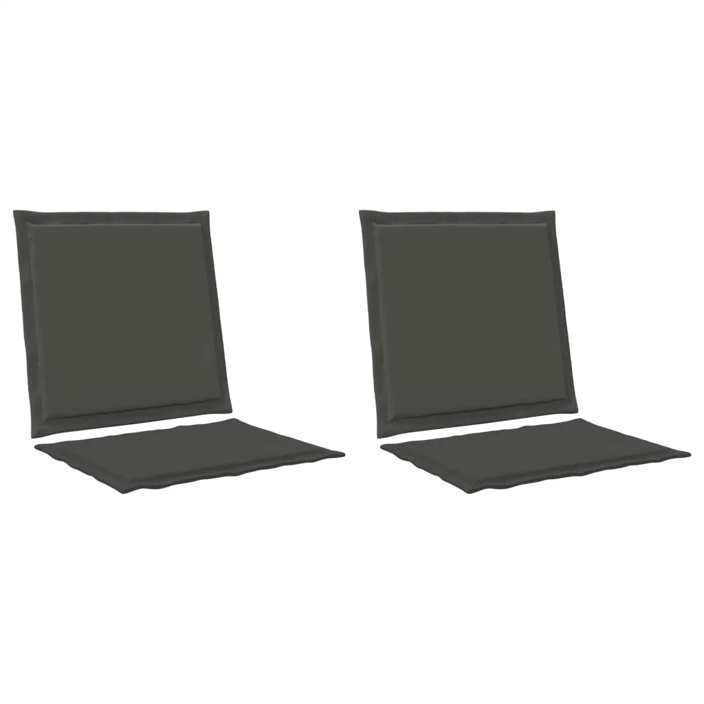 Cuscini per Seduta e Schienale 2 pz | Cuscini per sedie Antracite 47 x 45 x 2 cm
