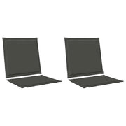 Cuscini per Seduta e Schienale 2 pz | Cuscini per sedie Antracite 47 x 45 x 2 cm