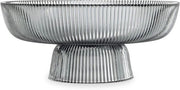 Vassoio di vetro a piede - Design moderno - 26 cm di diametro