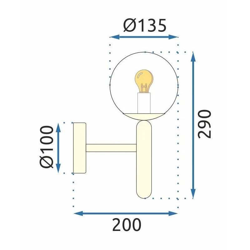 Lampada Da Parete APP894-1W Gold