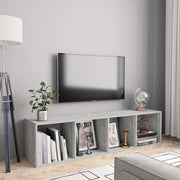 Libreria/Mobile TV Grigio Cemento 143x30x36 cm 800265
