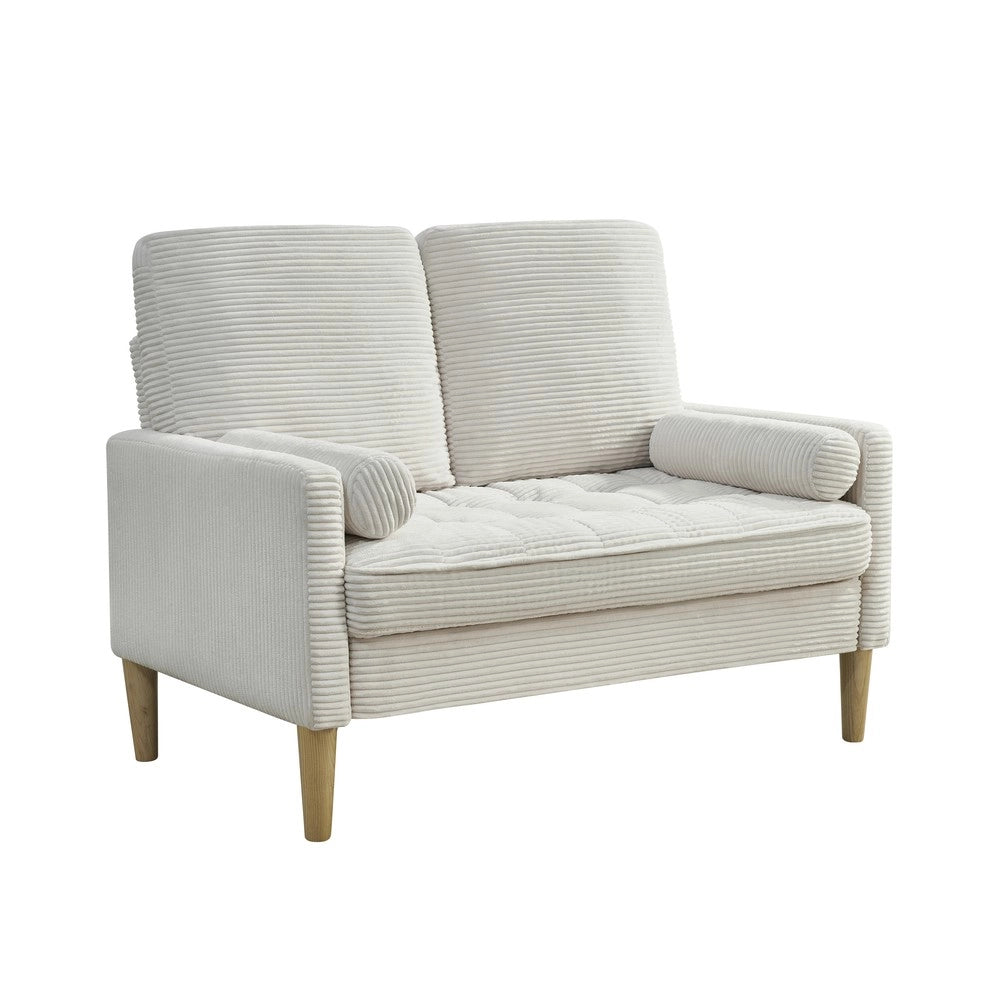 Divano 2 posti in tessuto con cuscini imbottito ¨C Minimal ¨C compatto stile scandinavo