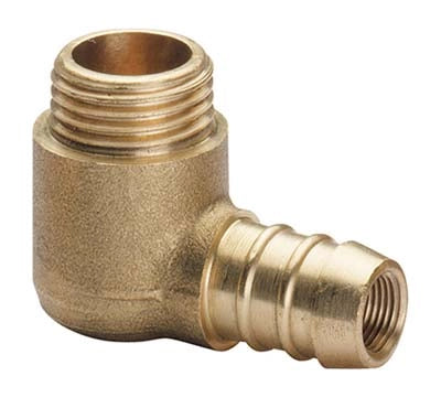 PORTAGOMMA METANO 90  ° FILETTO MASCHIO - OTTONE MM 14 1/2M- 5 pezzi