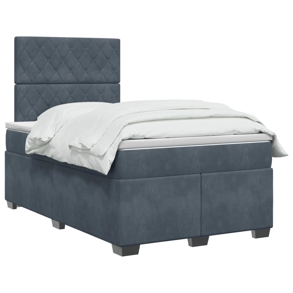 Letto box spring con materasso Grigio Scuro 120 x 190 cm 3455061