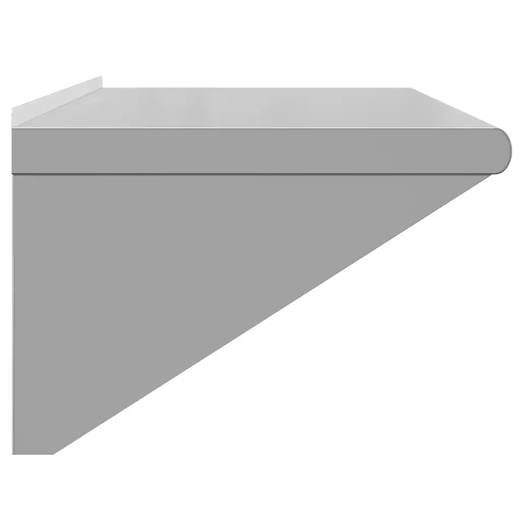 Mensola a Muro | Mensola a parete 100x45x31 cm Argento in Acciaio Inossidabile