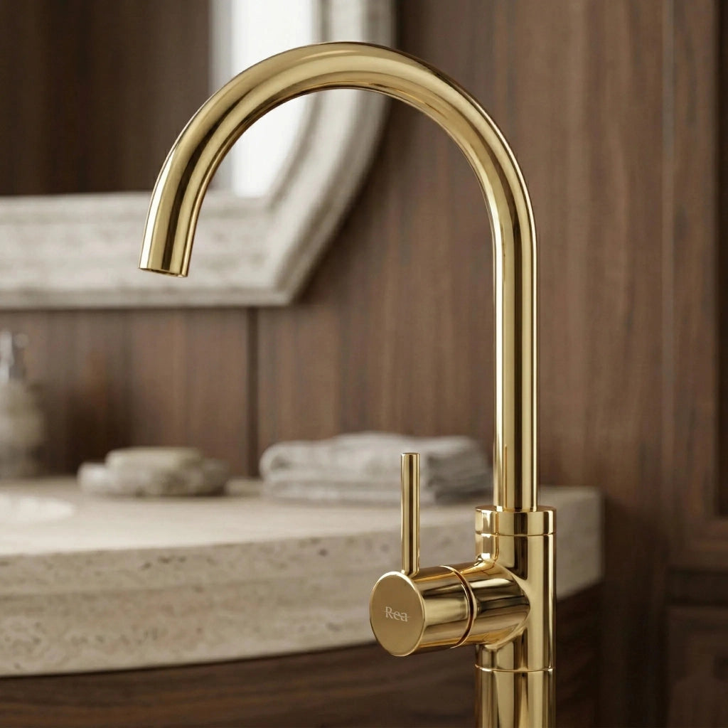 Rubinetto Da Lavabo Rea Lungo Gold