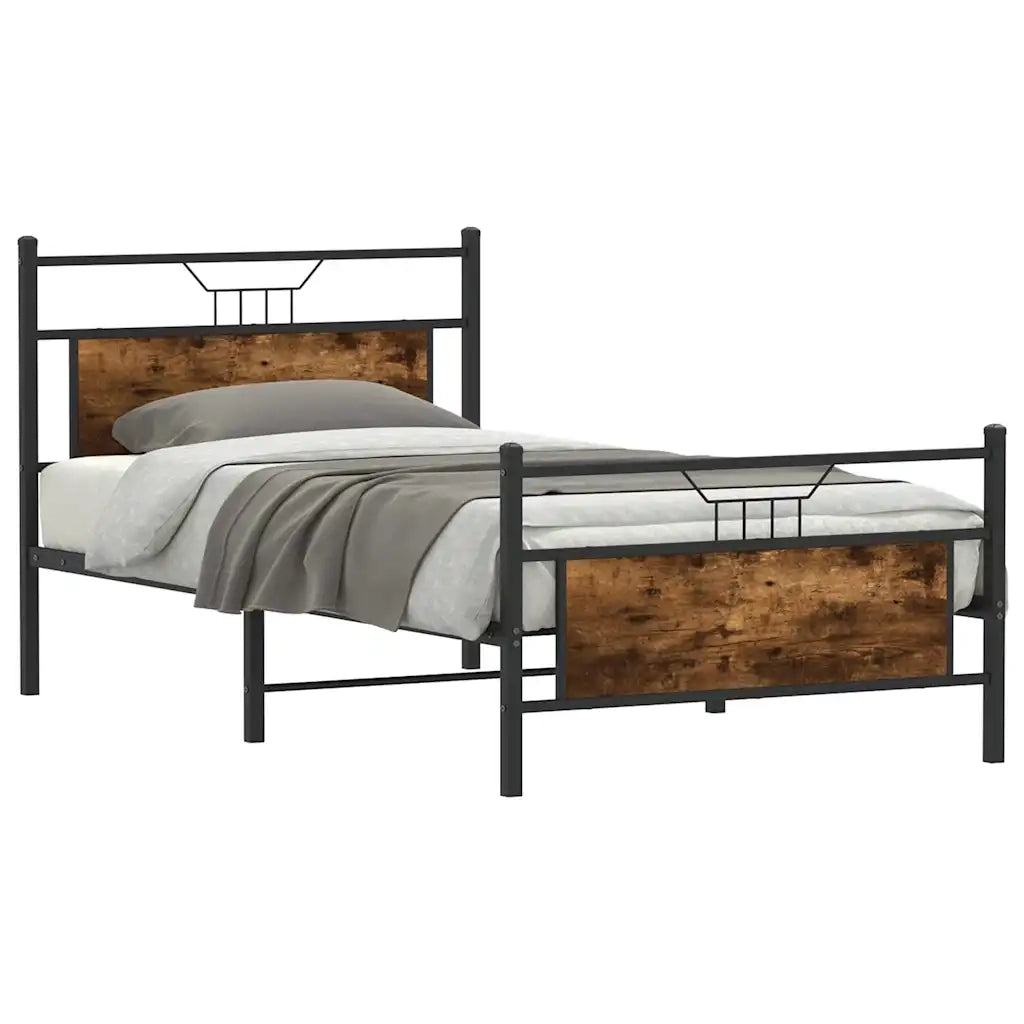 Giroletto senza Materasso Rovere Fumo 100x200 cm in Truciolato