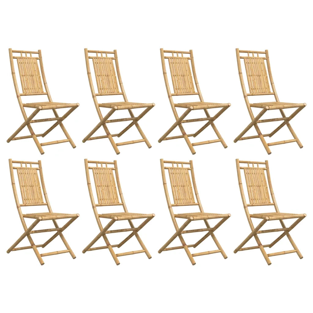 Sedie da Giardino Pieghevoli 8 pz 46x66x99 cm in BambÃ¹