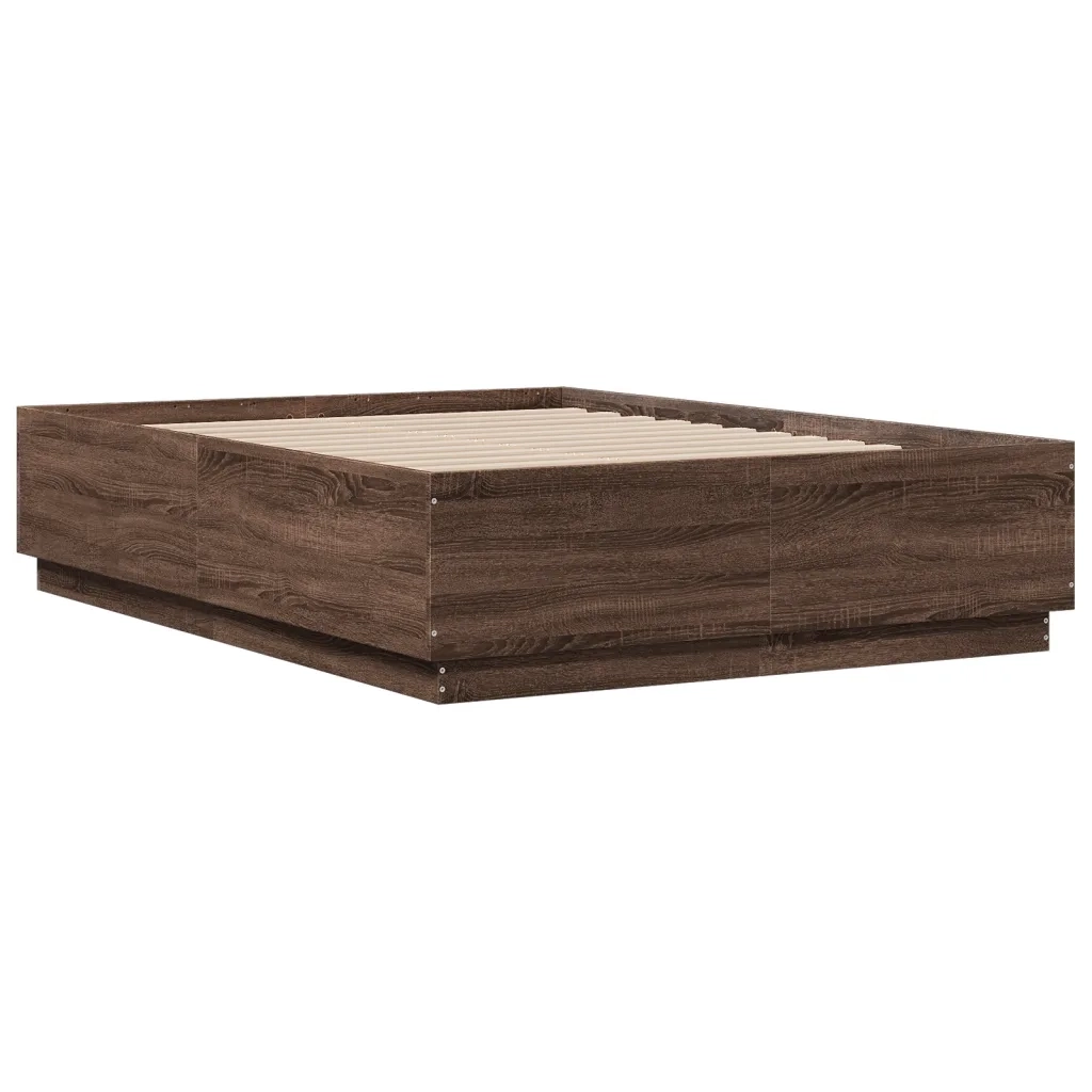 Giroletto Luci LED Rovere Marrone 120x190 cm Legno Multistrato 3209659