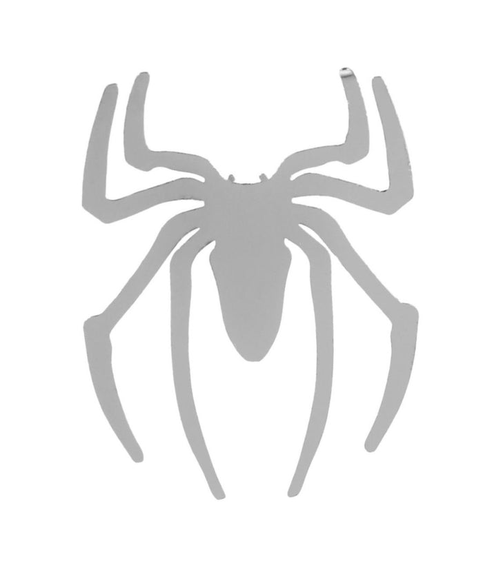 Adesivo 3d In Metallo Cromato Per Auto Figura Stemma Ragno Spider Sticker         
