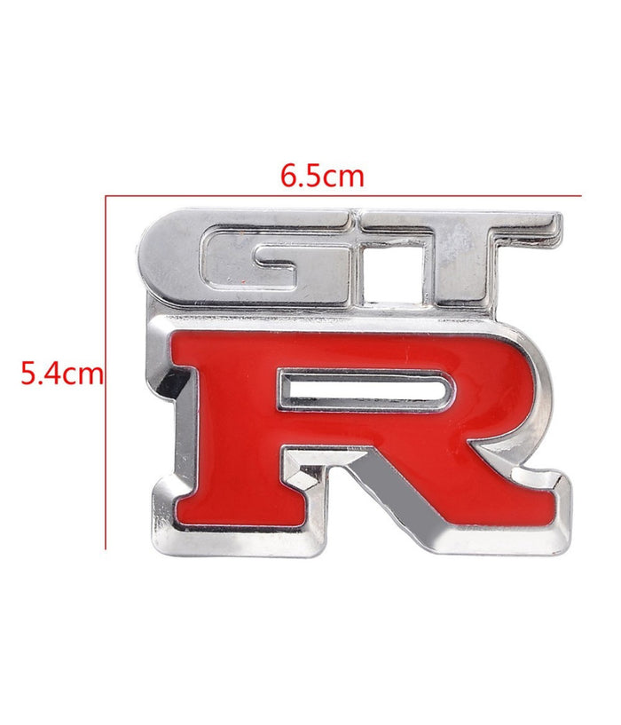 Adesivo Decorazione 3d In Metallo Cromato Per Auto Figura Stemma Gt R Sticker         