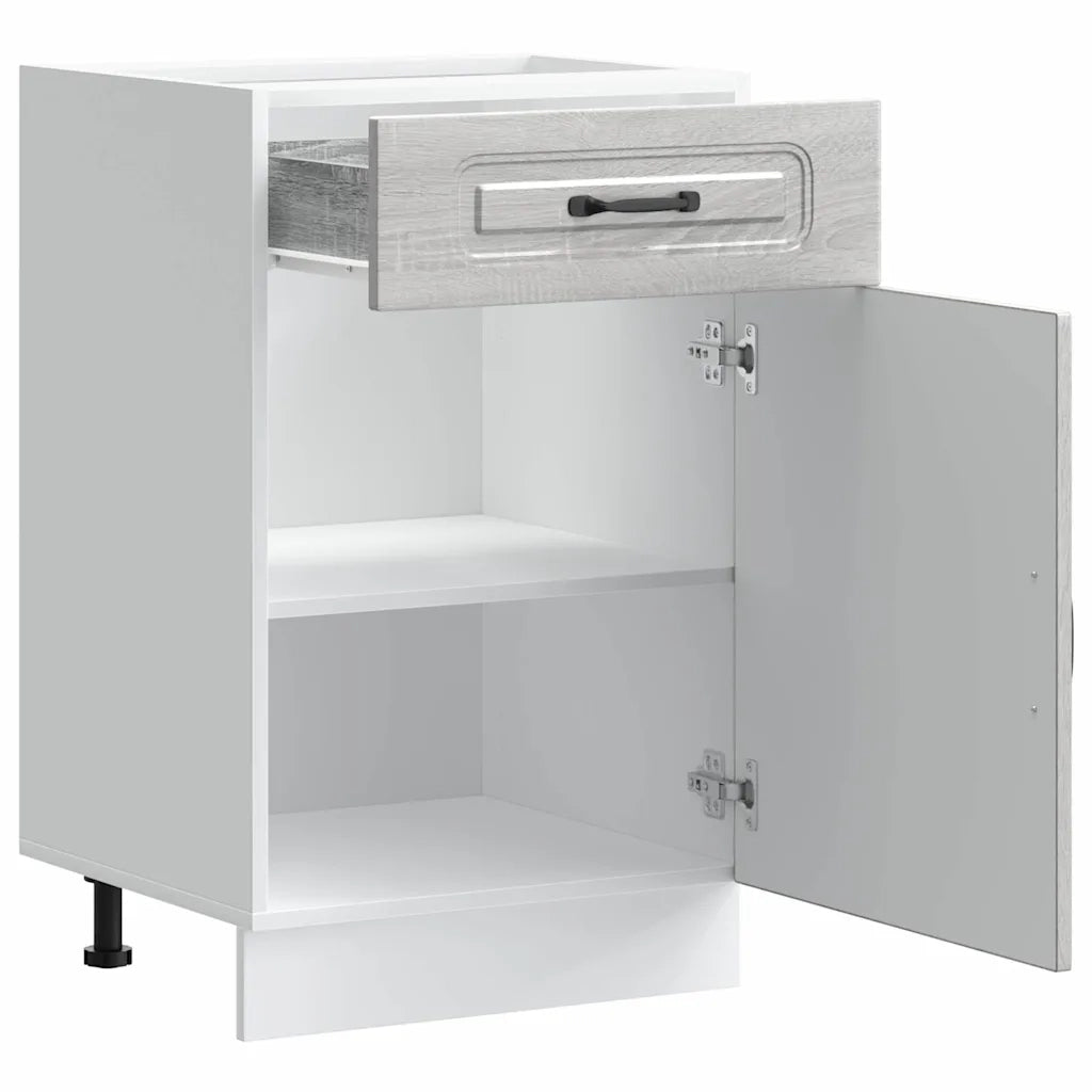 Base da Cucina-Mobile Base da Cucina Kalmar Grigio Sonoma in Legno Multistrato 665366