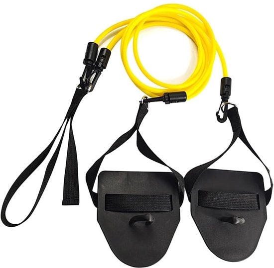 Allenamento con Manubri Ergonomico - Manubri con Resistenza - Striscia Elastica Rimovibile - Allenatore per Braccia