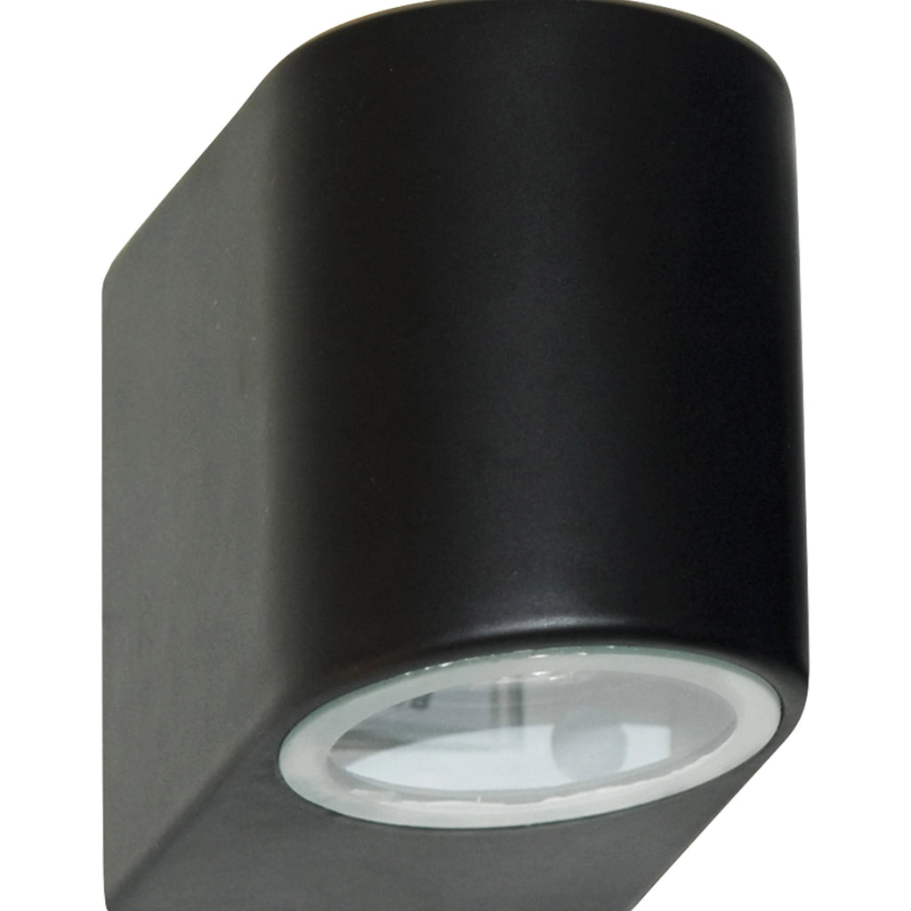 Applique Moderna Eiffel Alluminio Nero Vetro 1 Luce Gu10