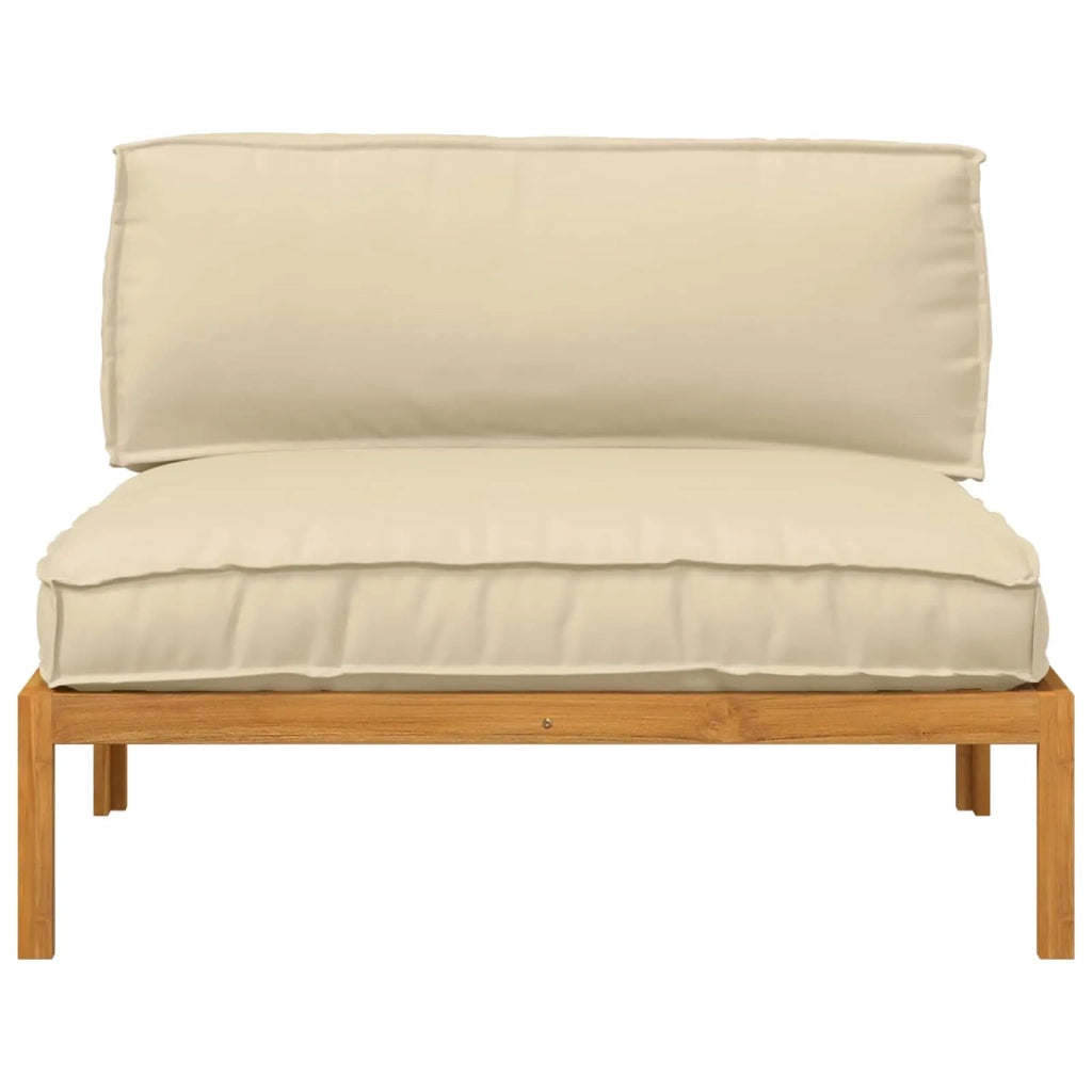Set di divani Beige 120 x 92 x 69 cm Legno di Acacia Massello 3418199