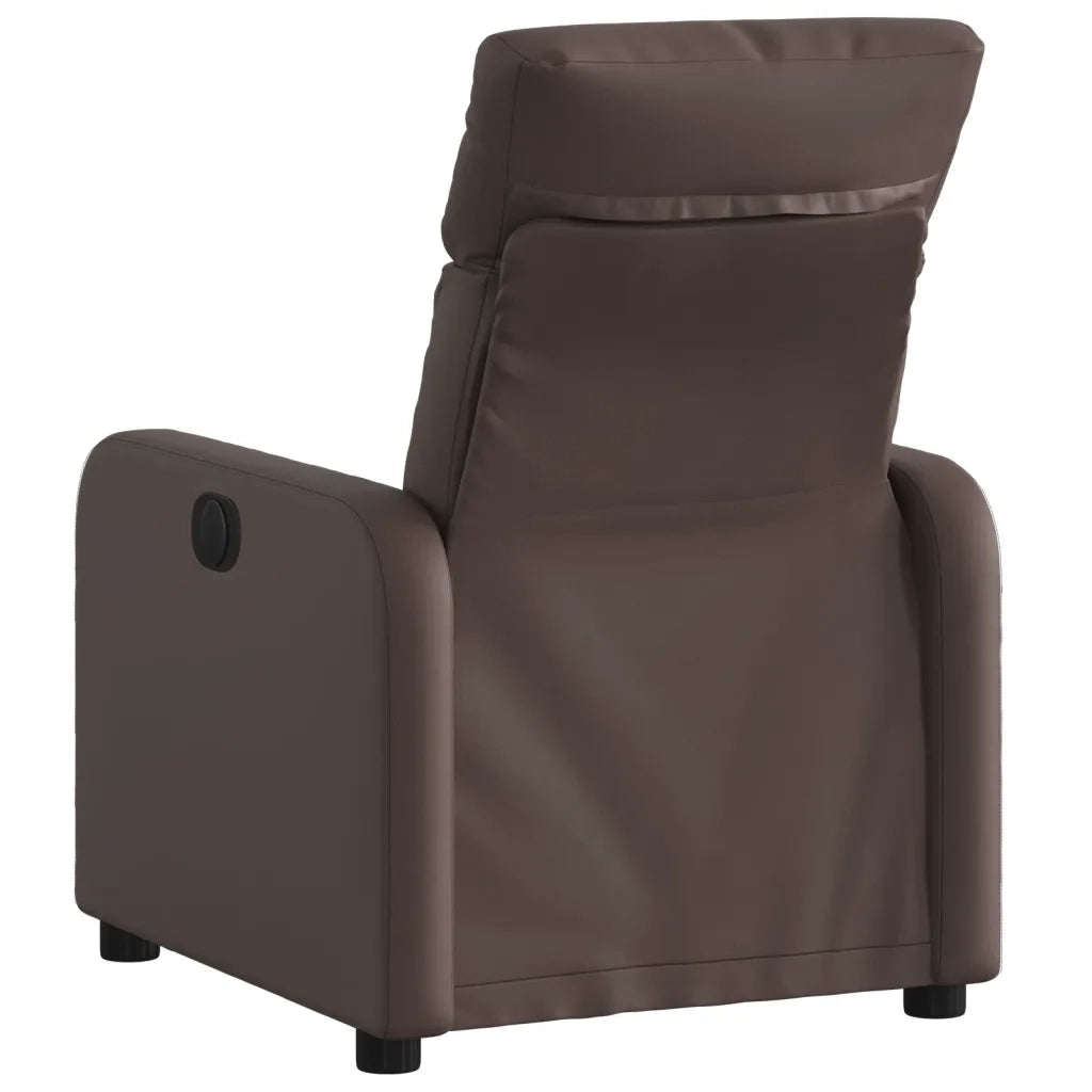 Divano Sedia-Poltrona Reclinabile Marrone in Similpelle 941412