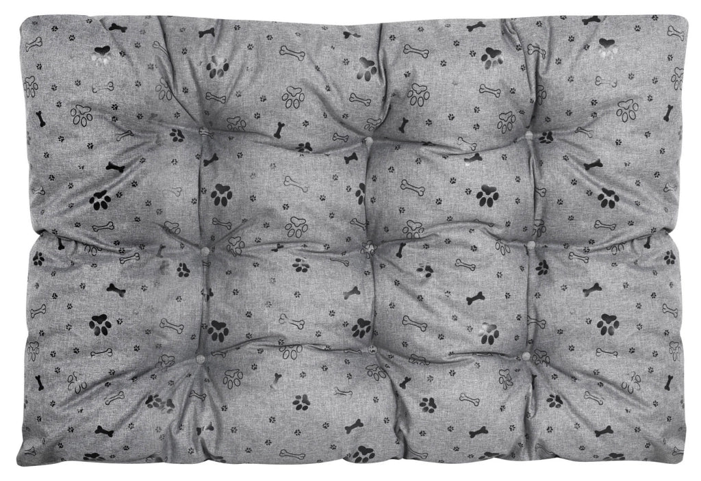 AIO FACTORY 100x70 cm PRESTIGE Letto per cani impermeabile Ossa nere