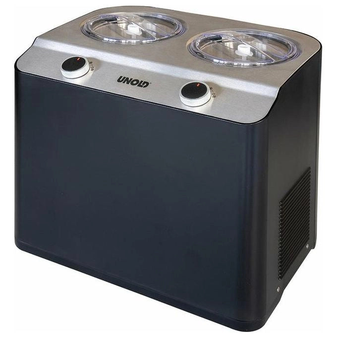 Unold Doppio Gelatiera compressore 2,4 L 250 W Nero, Acciaio satinato