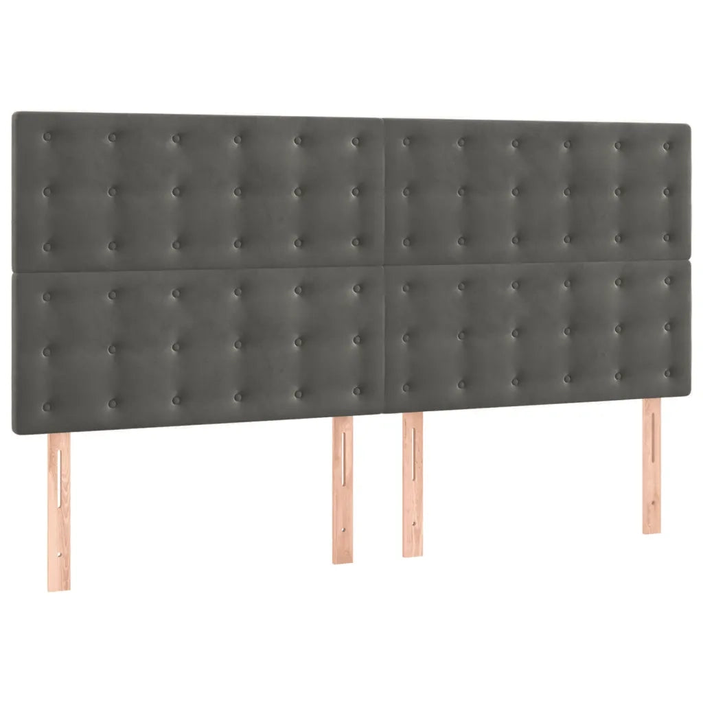 Giroletto con Testiera-Struttura Letto con testiera Grigio Scuro 180x200 cm in Velluto 772765