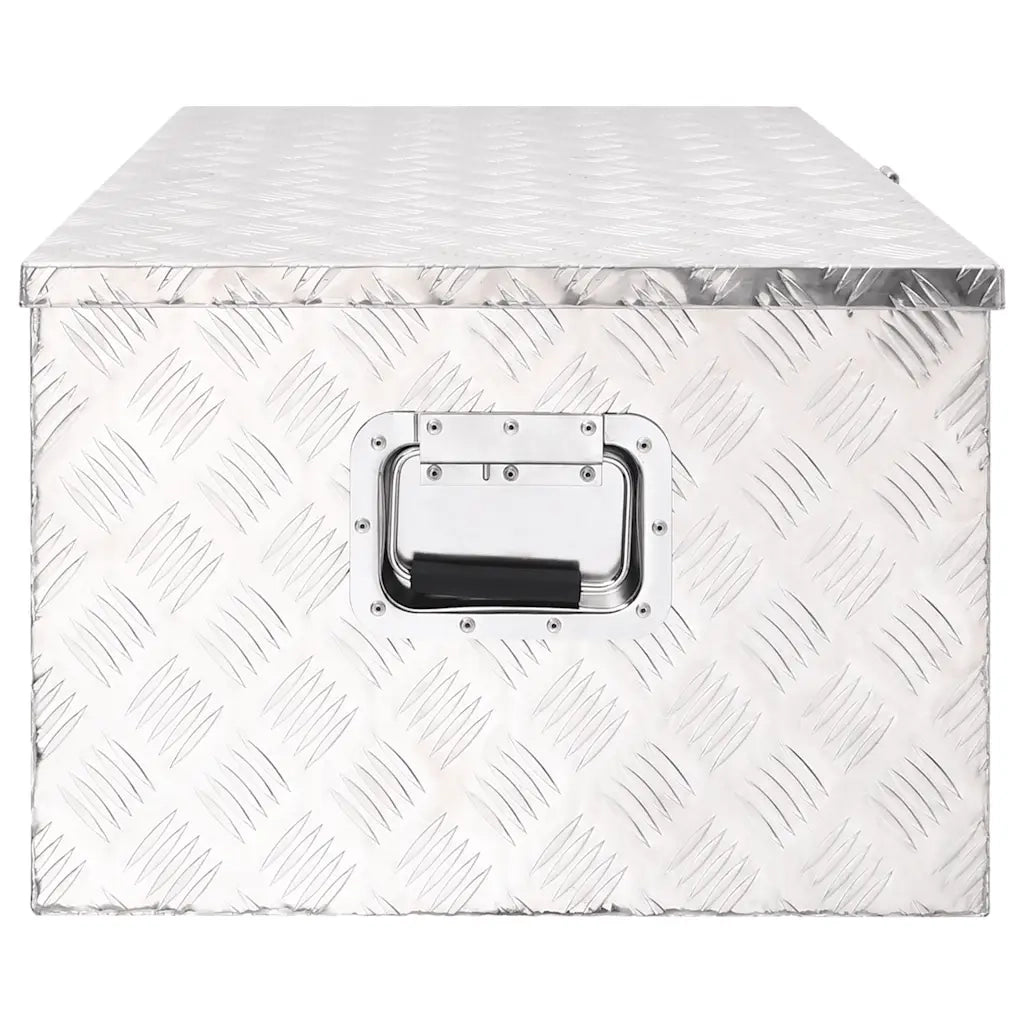 Contenitore Portaoggetti Argento 100x55x37 cm in Alluminio CFW8425409