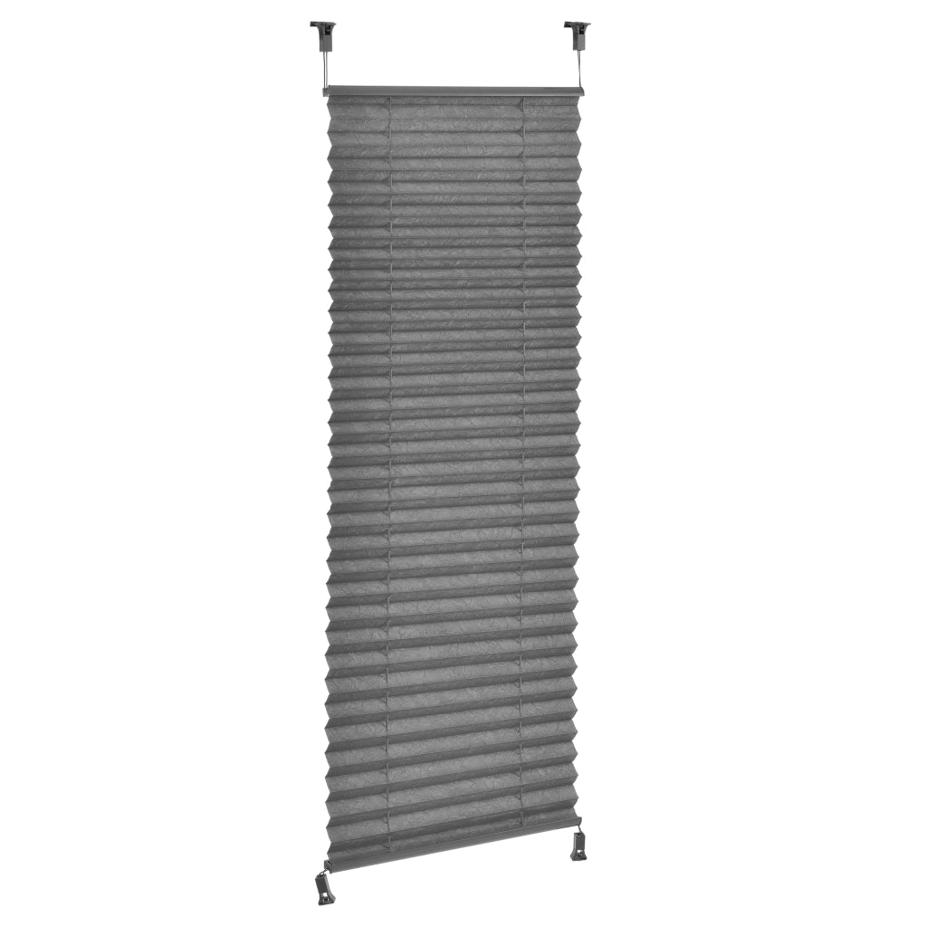 [neu.haus] Tenda Plissé Klemmfix  (35 x 125 cm) (grigio) - protezione sole e luce - opaco (senza bisogno di praticare